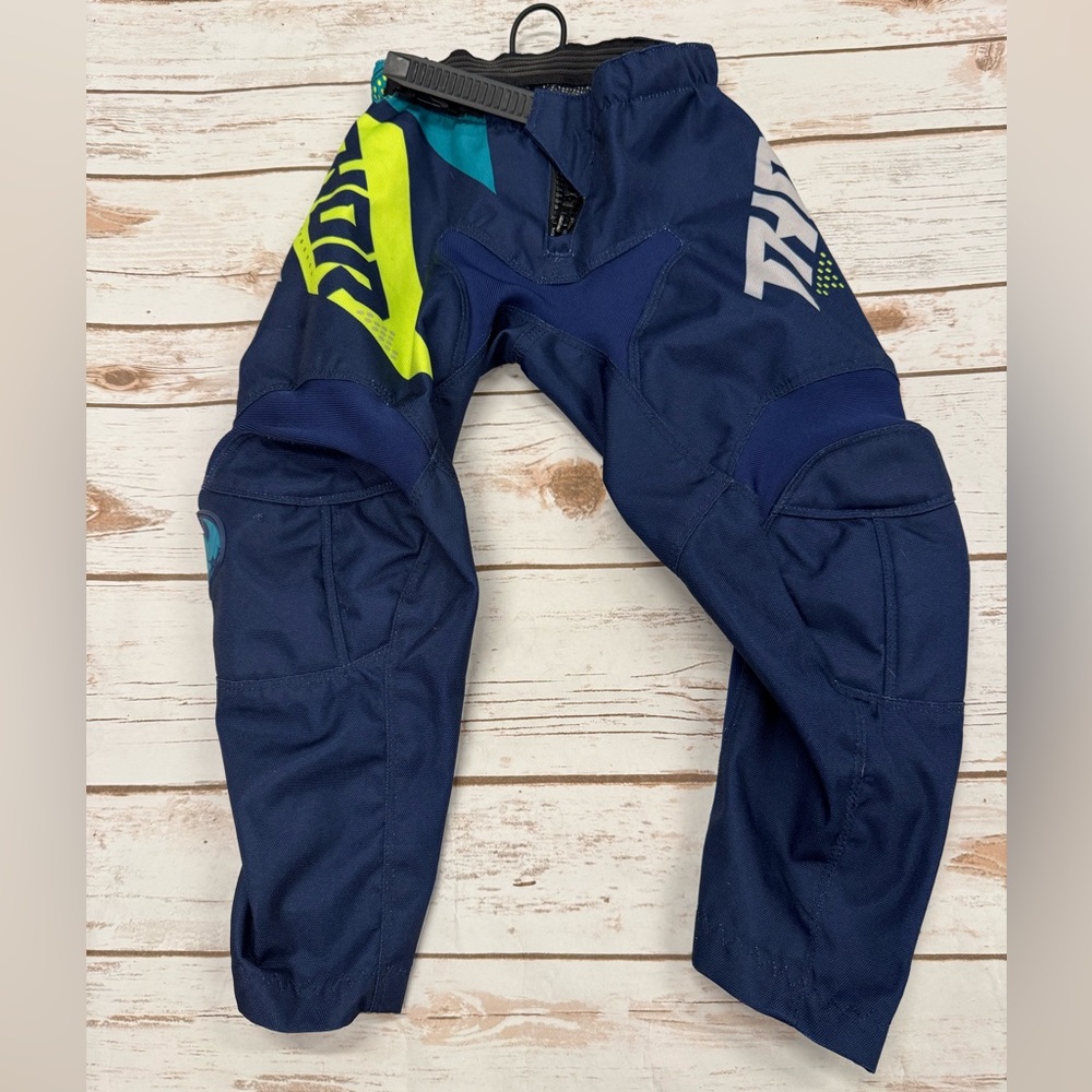 Thor Blue Motocross pants with Durable Design